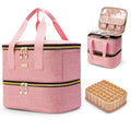 Nail Polish Organizer Case Pink 01 - Holds 42 Bottles & Nail Tech Supplies