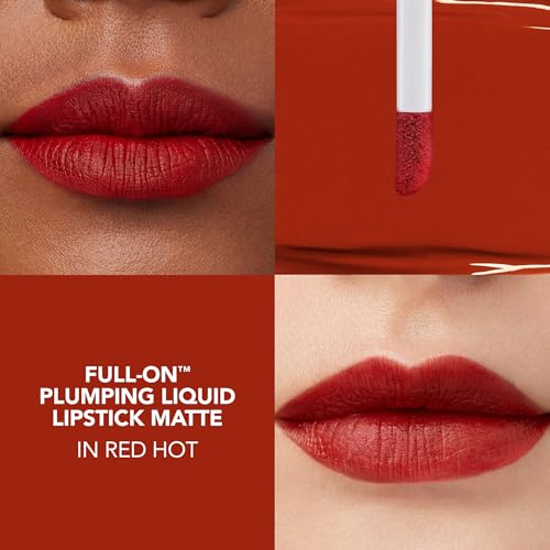 Buxom Full-On Plumping Liquid Lipstick - Red Hot, 0.12 oz - Matte, Hydrating, Long-Lasting
