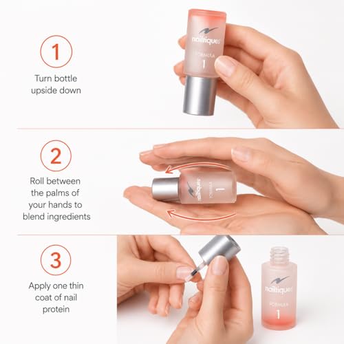 Nailtiques Formula 1 Nail Protein 0.5 oz - 2 Pack, Strengthening Nail Treatment