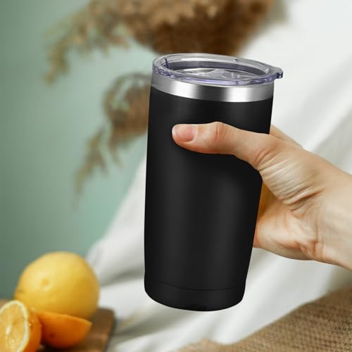 20 Pack Stainless Steel Travel Tumblers 20oz with Lids & Straws - Insulated Coffee Mugs for Gifts