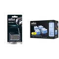 Replacement Shaver Head for Braun Series 7 70S - 4 Pack, Silver & Clean & Renew