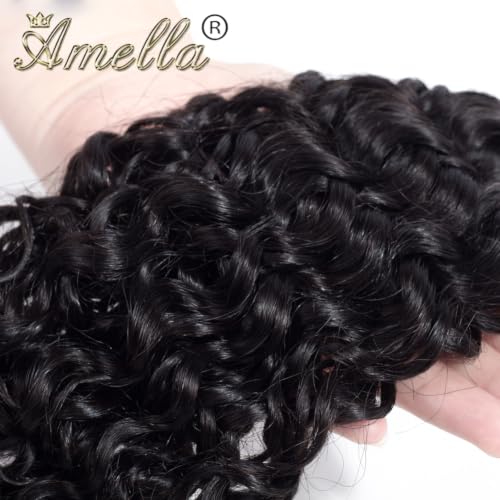 Black 16 Inch Brazilian Virgin Curly Hair Bundle - Unprocessed Remy Human Hair