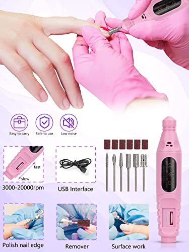 Quaferen Black Acrylic Nail Kit for Beginners with 81 Pieces & Gift Organizer