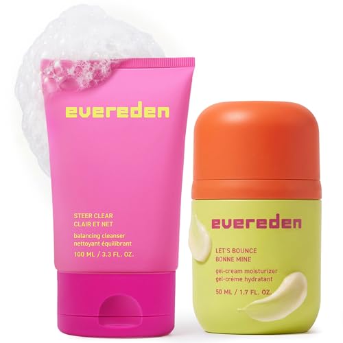 Evereden Teen Face Cleanser & Moisturizer Duo - Clear Skin for Teens