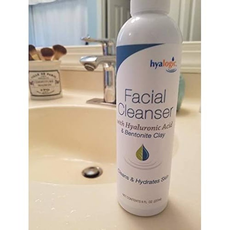 Hyalogic HA Face Wash, Hyaluronic Acid Facial Cleanser ? Moisturizing, Paraben-Free Daily Face Scrub with Bentonite Clay ? Get Youthful, Glowing Skin Naturally! (8 oz)