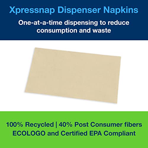Refill for Tork Xpressnap Natural Dispenser Napkin N4 - 12 Packs of 500, 1-Ply
