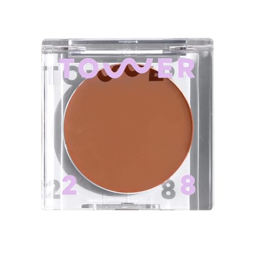 Tower 28 Sculptino Cream Contour - Foolproof Cream Bronzer Contour - Natural Face Sculpting Matte Bronzer Balm - Vegan, Everyday Face Makeup for Sensitive Skin - Light Medium Neutral (0.16 oz)