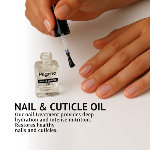 Pronto Gel Nail Polish Remover Kit ? 8 Oz Pure Acetone 100 Percent, Nail File, Nail Polish Soak Off Bowl, Cuticle Oil for Nail Care + Manicure Set with Nail Buffer Block, Cuticle Pusher & Nail scraper