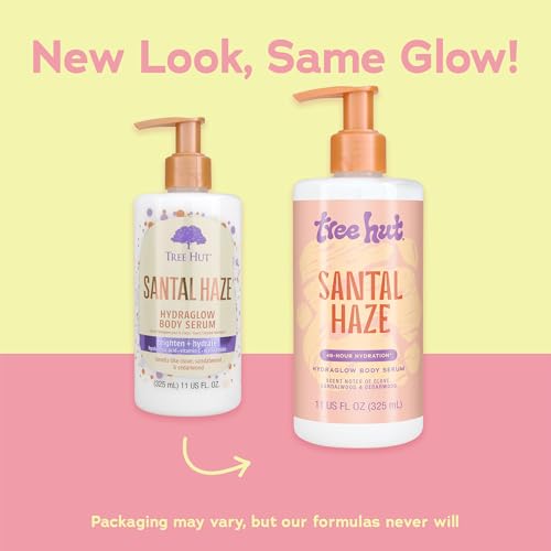 Tree Hut Santal Haze Hydraglow Hydraglow Body Serum, Brighten & Hydrate, with Hyaluronic Acid, Vitamin C & Niaciamide, 11 Oz.