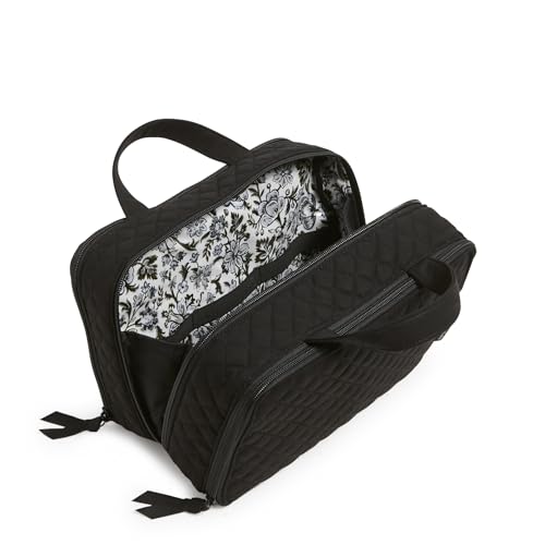 Travel Makeup Organizer Case - Recycled Cotton, Black, One Size