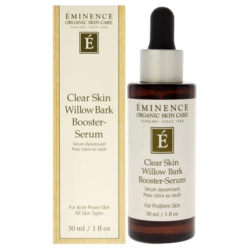 Organic Clear Skin Serum with Willow Bark and Tea Tree Oil - Promotes Acne-Free, Elastic Skin