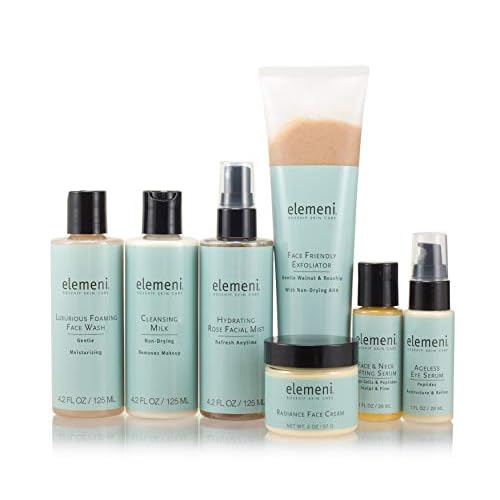 elemeni Hydrating Rose Facial Mist, 4.2 fl oz, Soothing Nourishing Moisturizing Rosewater Spray, Makeup Primer, Boost Liquid Foundation Hydration, Toning Witch Hazel, Vitamins B5 C and Hydrosol Spritz