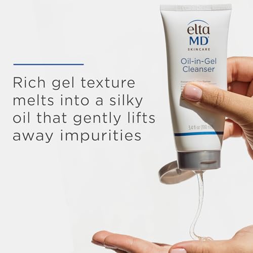 Oil-In-Gel Face Cleanser for Sensitive Skin - Makeup & Sunscreen Remover, 3.4 oz