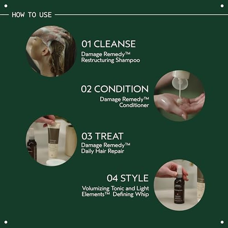 Aveda Damage Remedy Restructuring Shampoo for Damaged Hair | Repairs and Strengthens Damaged Hair | with Quinoa Protein | 92% Naturally Derived, 8.5 Fl Oz