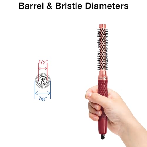 Olivia Garden HeatPro 1/2-Inch Thermal Round Brush - Heat Resistant Up to 550°F, Not Electrical