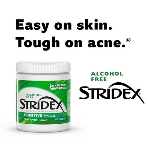 Stridex Medicated Acne Pads Sensitive 30 Count Pack of 3 - Gentle Clear Skin
