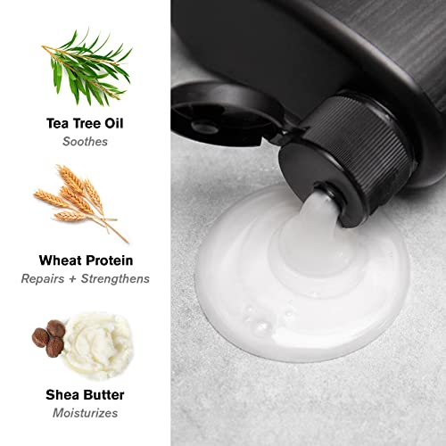 Every Man Jack Tea Tree Mens Thickening 2-in-1 Shampoo + Conditioner - Restore Thickness, Cleanse, and Condition - Made with Naturally Derived Ingredients - Paraben Free, Dye Free