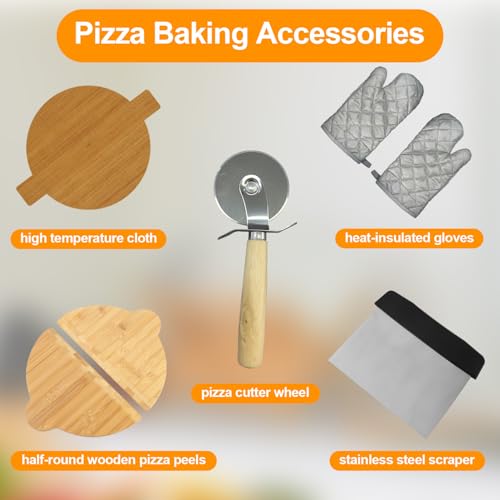 ECUMFFY 12-Inch Electric Indoor Countertop Pizza Oven Black