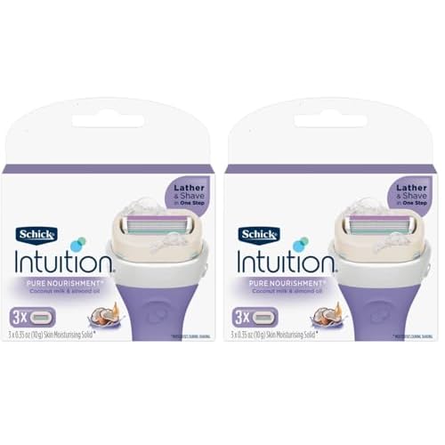 Schick Intuition Pure Nourishment Women's Razor Refills, Pack of 6
