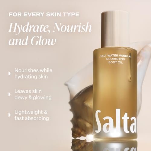 Saltair Body Oil and Multi-Lipid Body Butter Set ? Deep Moisture, Hydrating After-Shower Skincare Duo ? Salt Water Vanilla Scent