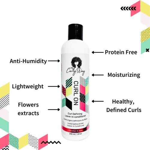 Leave-In Conditioner for Curly Hair - Hydrating Vegan Curl Moisturizer 10 Oz