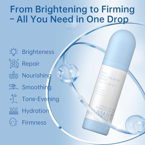 Even Tone & Blemish Serum ? Face Brightening & Dark Spot Correcting Repair Serum with Centella, Niacinamide | Helps Smooth, Hydrate & Nourish, Gentle for Acne-Prone Skin, 1 fl.oz / 30ml