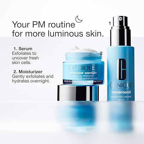 Clinique Turnaround Accelerated Renewal Face Serum For All Skin Types | Exfoliating + Smoothing, 1 Fl Oz