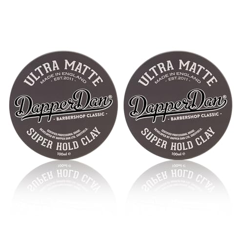Men's Strong Hold Hair Clay Duo - Ultra Matte Finish, Texture & Volume