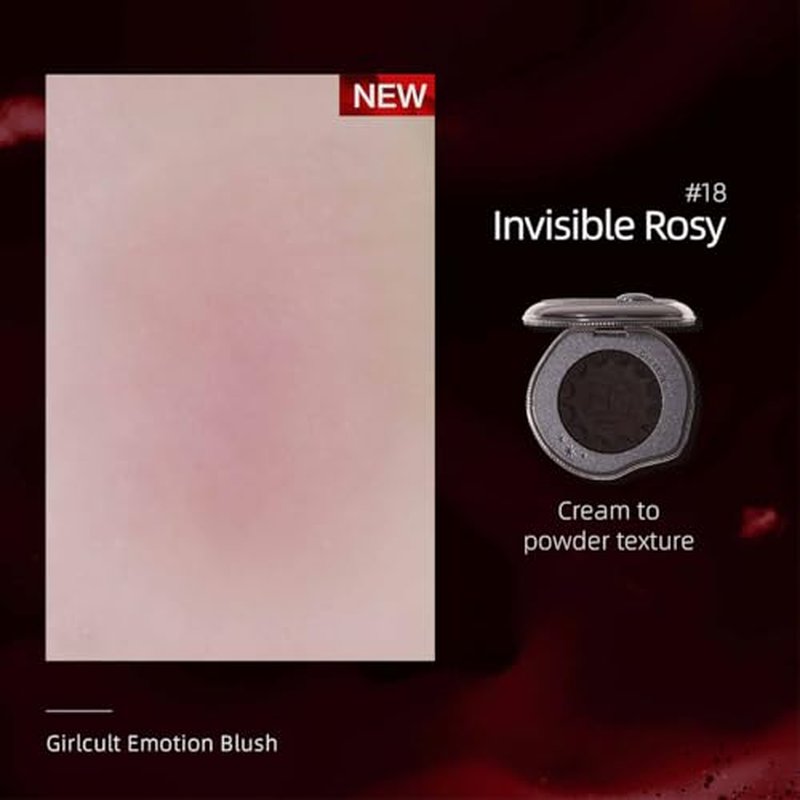 GIRLCULT Cream-to-Powder Blush ? Soft Matte Cream Blush for Natural Flush, Skin-Like Texture, Buildable Nude Glow for Cheeks (#18)