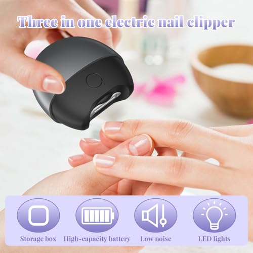 JODSONE Mini 6000RPM Nail Dust Collector with 30 Filters Low Noise 10-Speed Adjustment Rechargeable Portable Nail Salon Professional Use