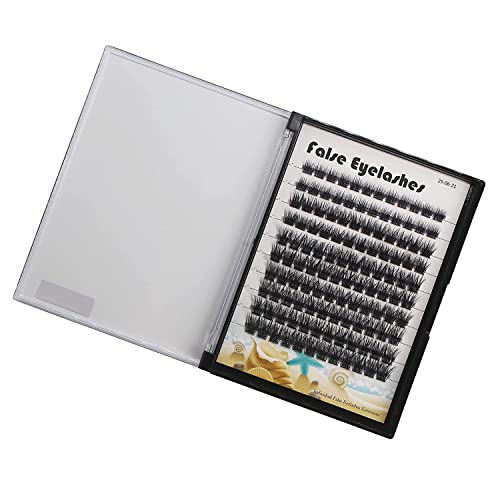 Large Tray- 120 Clusters Mixed 10-12-14-16mm/12-14-16mm /14-16-18mm Wide Stem Individual False Eyelashes D Curl Eyelashes Makeup DIY Eye Lashes Extensions (8-10-12-14mm)