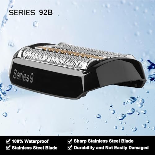 92B Replacement Head Series 9 Electric Shaver Replacement Head Compatible with Braun S9 Sport Replacement Head, 92B Foil Blades for All Series 9 Shavers 9477cc,9330s,9465cc,9460cc,9419s,9390cc,9385cc