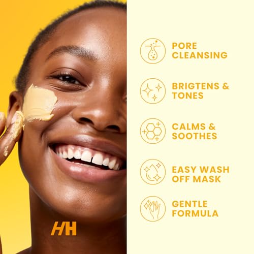 Handmade Heroes Vitamin C Turmeric Clay Mask ? Facial Treatment Mask for Brightening Dark Spots, Detoxifying & Radiance ? Deep Pore Cleansing for Dull, Uneven Skin