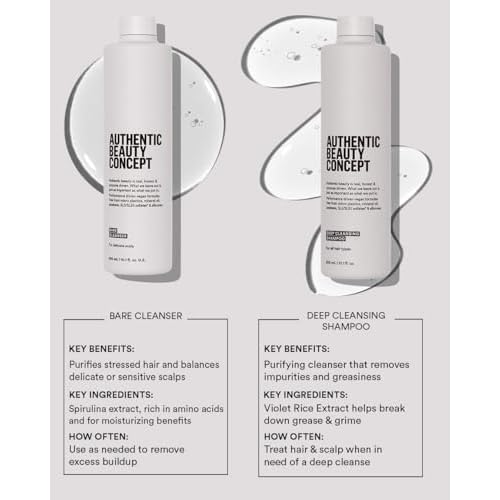 Authentic Beauty Concept Deep Cleansing Shampoo | All Hair Types | Removes Impurities & Grease | Vegan & Cruelty-free | Sulfate-free