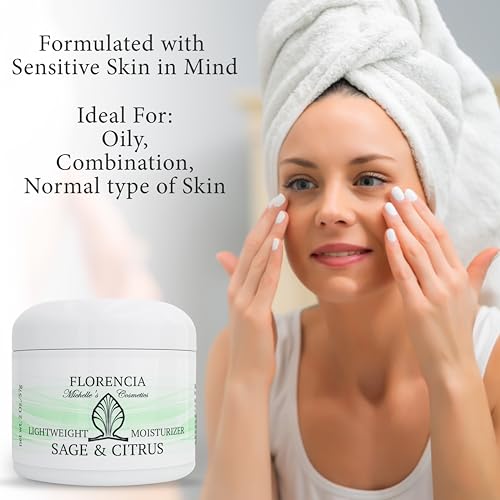 Florencia Sage & Citrus Lightweight Face Moisturizer for Oily & Sensitive Skin 2 oz