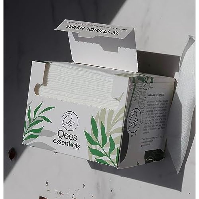 Biodegradable Face Towels, Makeup Remover, Non Toxic, Sensitive Skin Wash Cloth, 1 Count