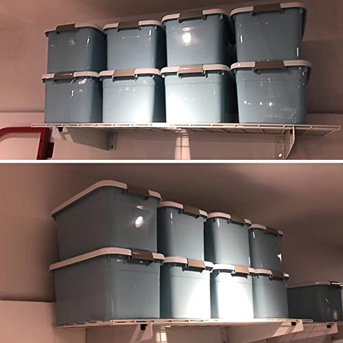Garage Wall Mount Shelves 15x45 White Heavy Duty Storage Shelving Set