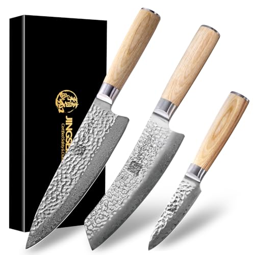 Japanese Chef Knife Set VG-10 Damascus Steel 67-Layers Professional Kitchen Knives