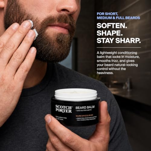 Scotch Porter Conditioning Beard Balm for Men 2-Pack - Softening & Growth Support