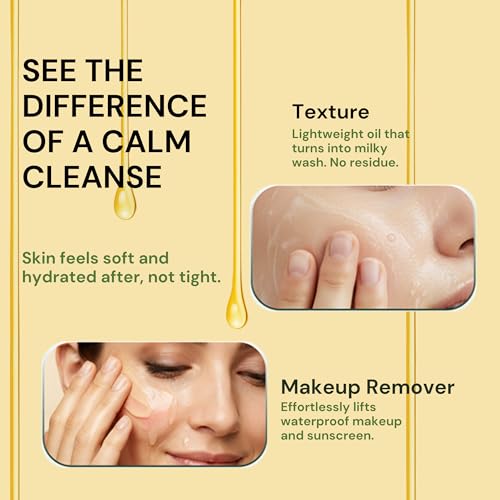 Wren Heartleaf Deep Cleansing Oil, Face Oil Cleanser for Makeup Removal, Blackhead & Pore Care, Skincare for Sensitive Skin, Brightens Skin ? 6.76 fl oz (200ml)
