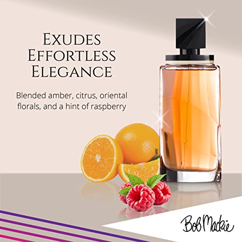 Bob Mackie Feminine Fragrance Eau de Toilette Spray 3.4 oz – Long-Lasting Floral & Amber Scent