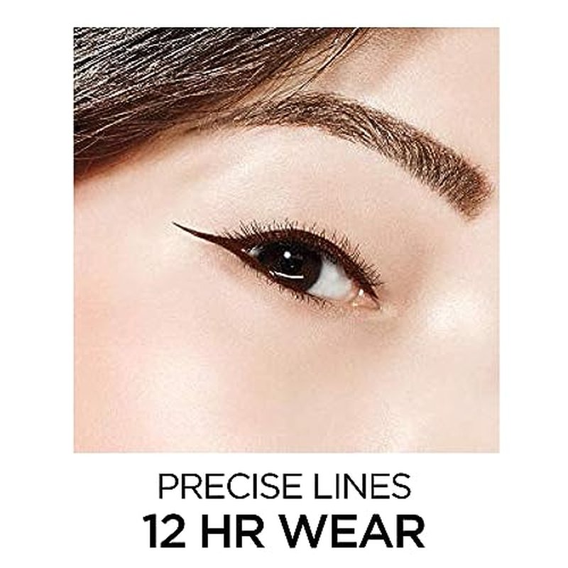 L'Oreal Paris Makeup Infallible Super Slim Long-Lasting Liquid Eyeliner, Ultra-Fine Felt Tip, Quick Drying Formula, Glides on Smoothly, Black, Pack of 1