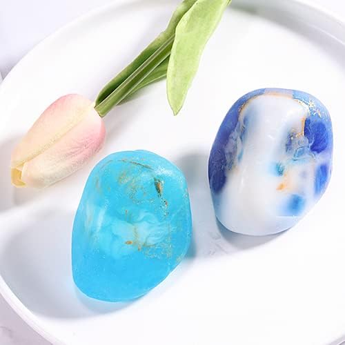Soap Bar Sets - Bff Beauty 6pcs Hand Face Body Bar Soap Birthday Valentine Gift Set for Women, Perfect Gemstone Soap Rocks Set for Women & Men Moisturizing Skin, Best Gift Ideal for Birthday Gifts