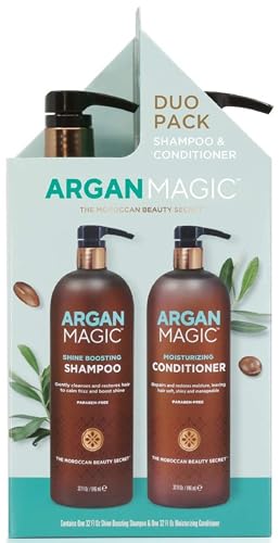 Argan Oil Hair Shampoo & Moisturizing Conditioner Duo - Shine & Frizz Control