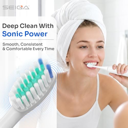 Electric Sonic Toothbrush for Adults with Travel Case - Rechargeable & Waterproof