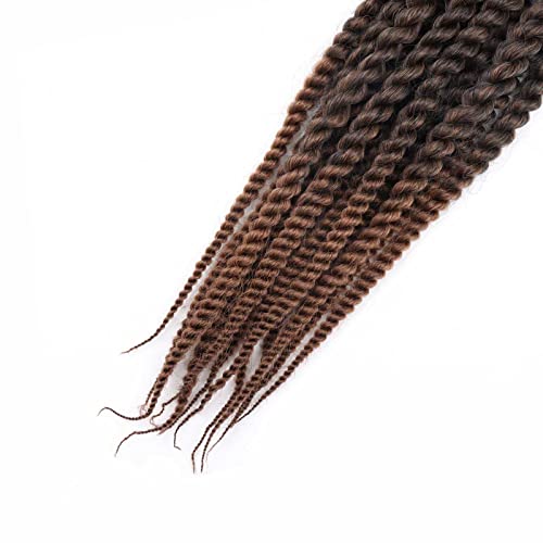 7 Pack 18 Inch Senegalese Twist Crochet Hair Extensions for Black Women - T30 Variation