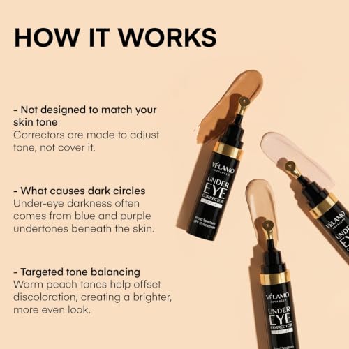 VELAMO ADVANCED Under Eye Corrector SPF 41 Fair 2Pcs Hydrating Anti-Aging Cream