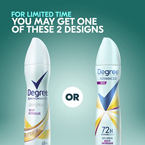 Degree Women Antiperspirant Dry Spray Sexy Intrigue 3.8 oz Pack of 4 - Long-Lasting Freshness