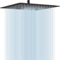 Midanya Square Rain Shower Head - High Pressure, Oil Rubbed Bronze 16 Inch - Variation: Bronze / 16 Inch