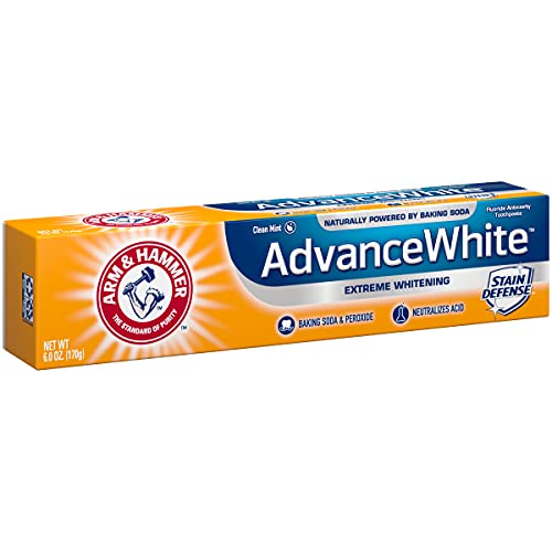 Arm & Hammer Advance White Extreme Whitening Toothpaste Pack of 8 - 6 Oz Each, Clean Mint Flavor